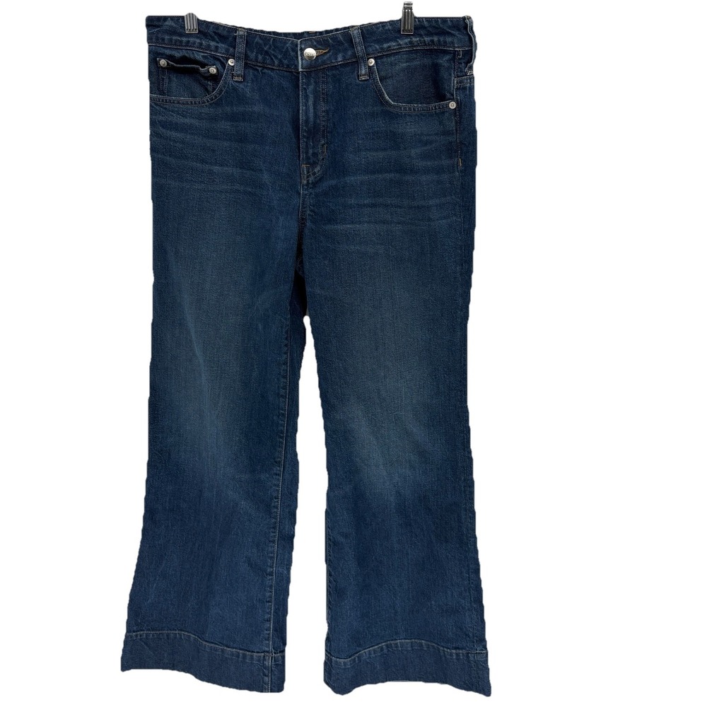 J. Crew Pants Dark Wash 96' Low Rise Denim Trouser Wide Leg Preppy Women 36X31